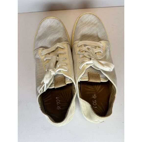 Olukai Women's 20379-4R4R Size 8.5 White Pehuea Li Sneakers Shoes Lace Up EUC - Picture 5 of 10